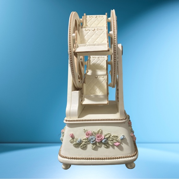 Musical Ferris Wheel Waltz of the Flowers Music Box Victorian/ Nutcracker Roses - Picture 5 of 6